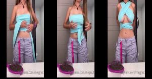 Megnut Blue Top Try On Video Porn