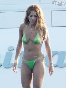 Rita Ora Displays Her Sexy Tits & Butt in a Green Bikini (65 Photos)