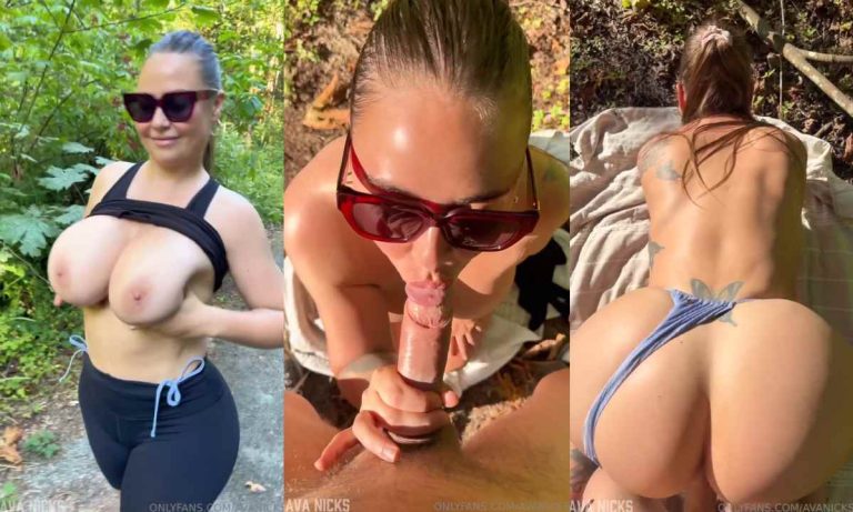 Ava Nicks Forest Fuck With Nice Creampie