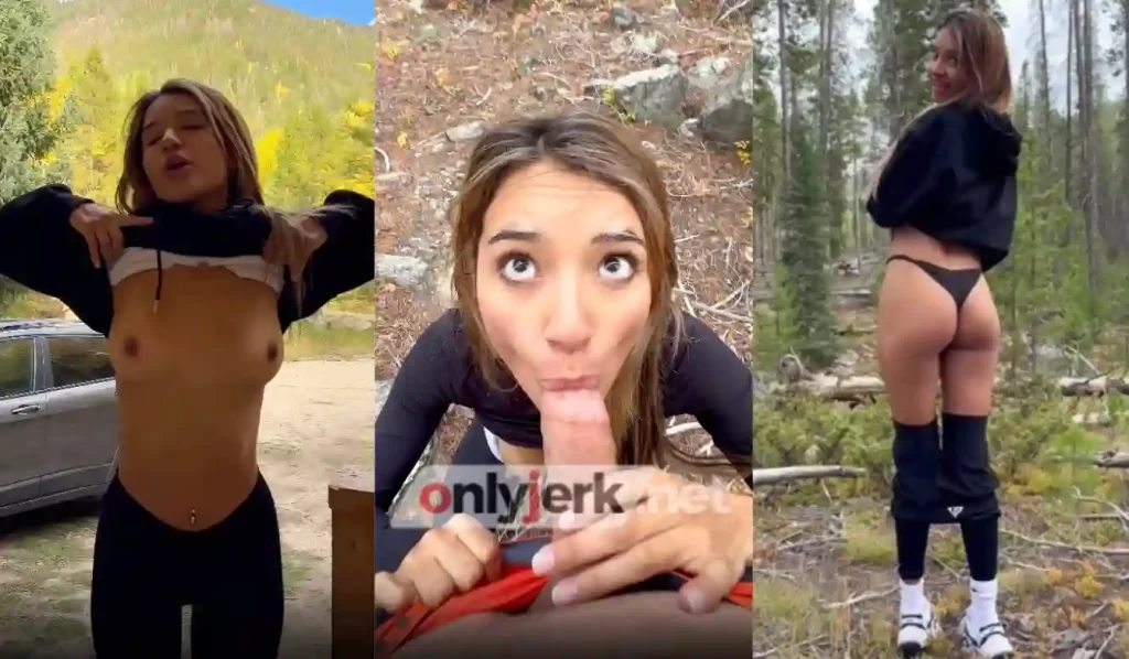Veronica Diaz Went Hiking And Gave A Blowjob In The Woods