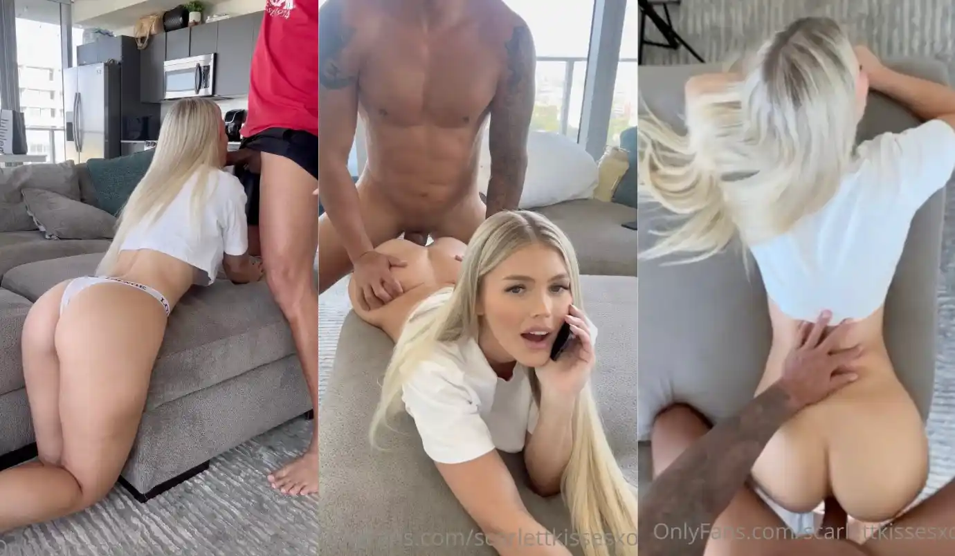 Scarlett Kisses Getting Fucked While On The Phone