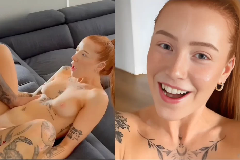 Australian Girl Have Sex And Facial On The Couch | LittleMissRed