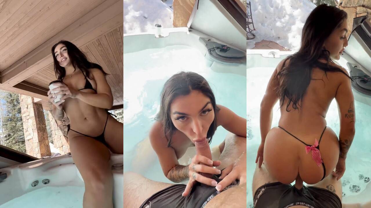 Emily Rinaudo Outdoor Hot Tub Sextape Video Leaked