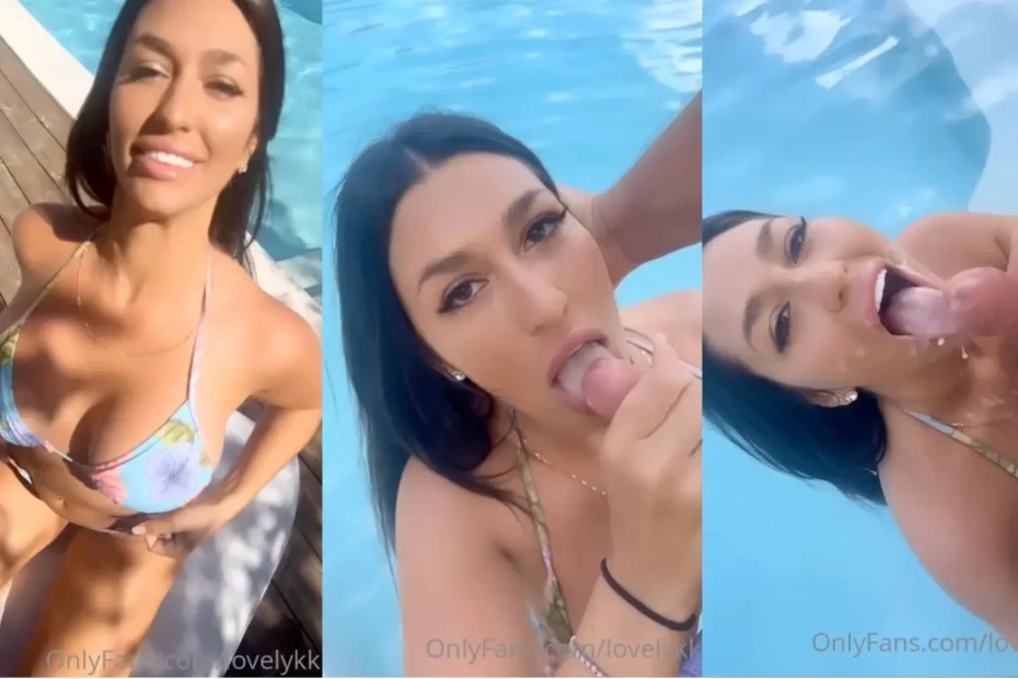 BG Pool Blowjob And Taking Facial | Lovelykk