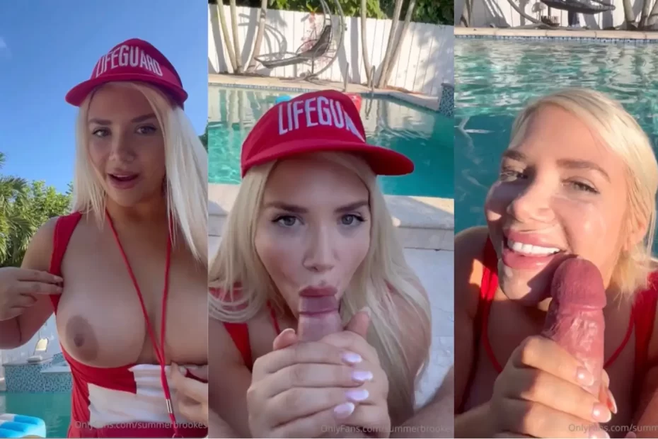 Lifeguard Summer Brookes Sucks Drowner’s Cock For Saving His Life