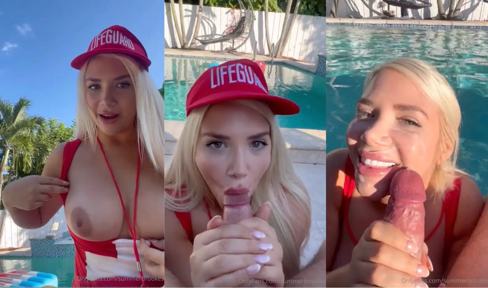 Lifeguard Summer Brookes Sucks Drowner’s Cock For Saving His Life