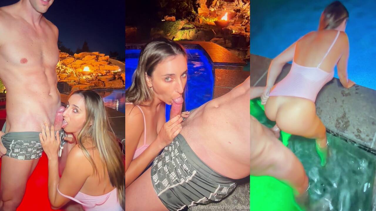 Christina Khalil Sex By The Pool Video Leaked