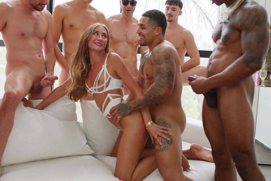 Lily Phillips DP Gangbang With 7 Latin Cocks